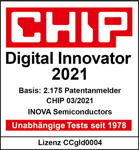 Inova Semiconductors als „Digital Innovator 2021“ ausgezeichnet